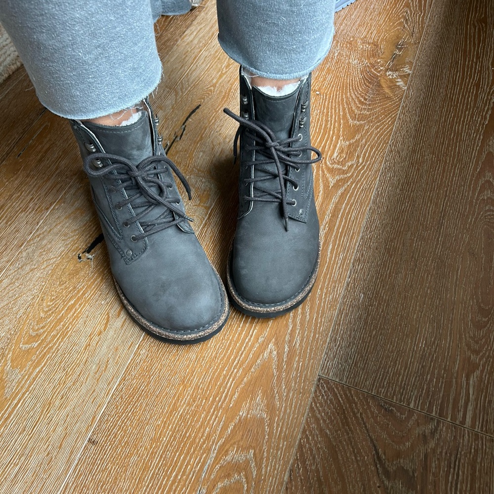 Birkenstock Bryson Shearling Graphite Ankle Boots - Picture 11 of 13